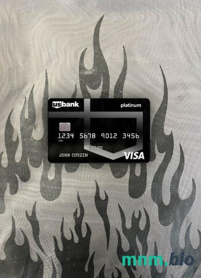 USA U.S. bank visa card platinum wygląd fotograficzny skan PSD + zdjęcie